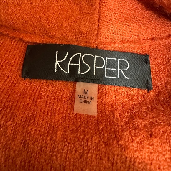 Vtg Kasper 100% Wool Burnt Orange Blazer Jacket Sz Medium - Picture 6 of 7